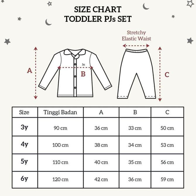 Toddler Pjs Set (Piyama Anak) - Purple Plum, 4 Years