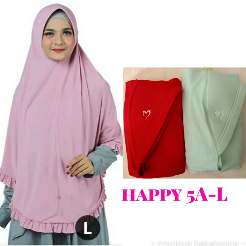 Kerudung Instan Dewasa Happy 5A Pasmira ORI