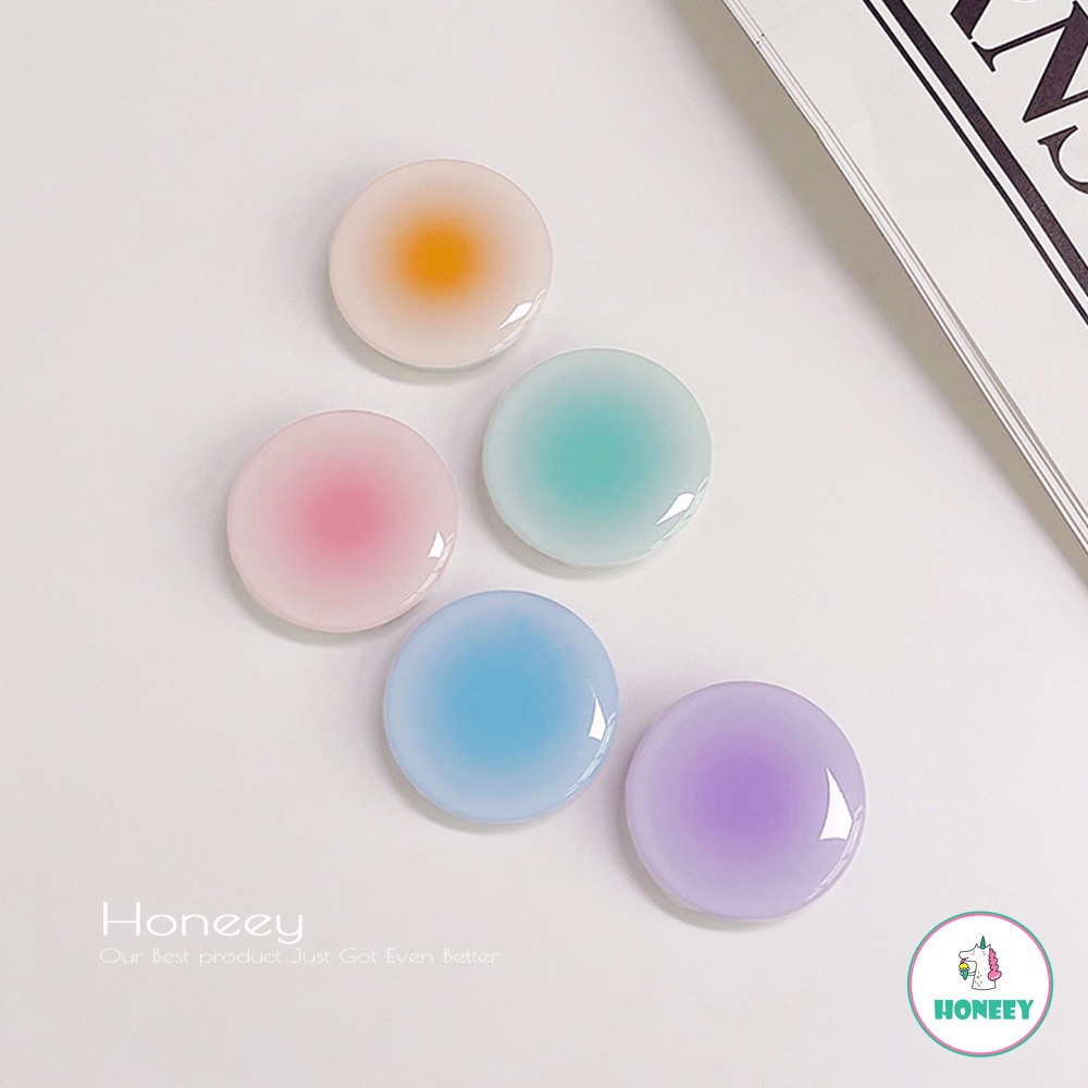 Expanding Phone Stand Holder 3D Glitter Shiny Gradient Silicone Phone Stand Holder Finger Holder Gasbag Fold Bracket Mobile Phone Grips