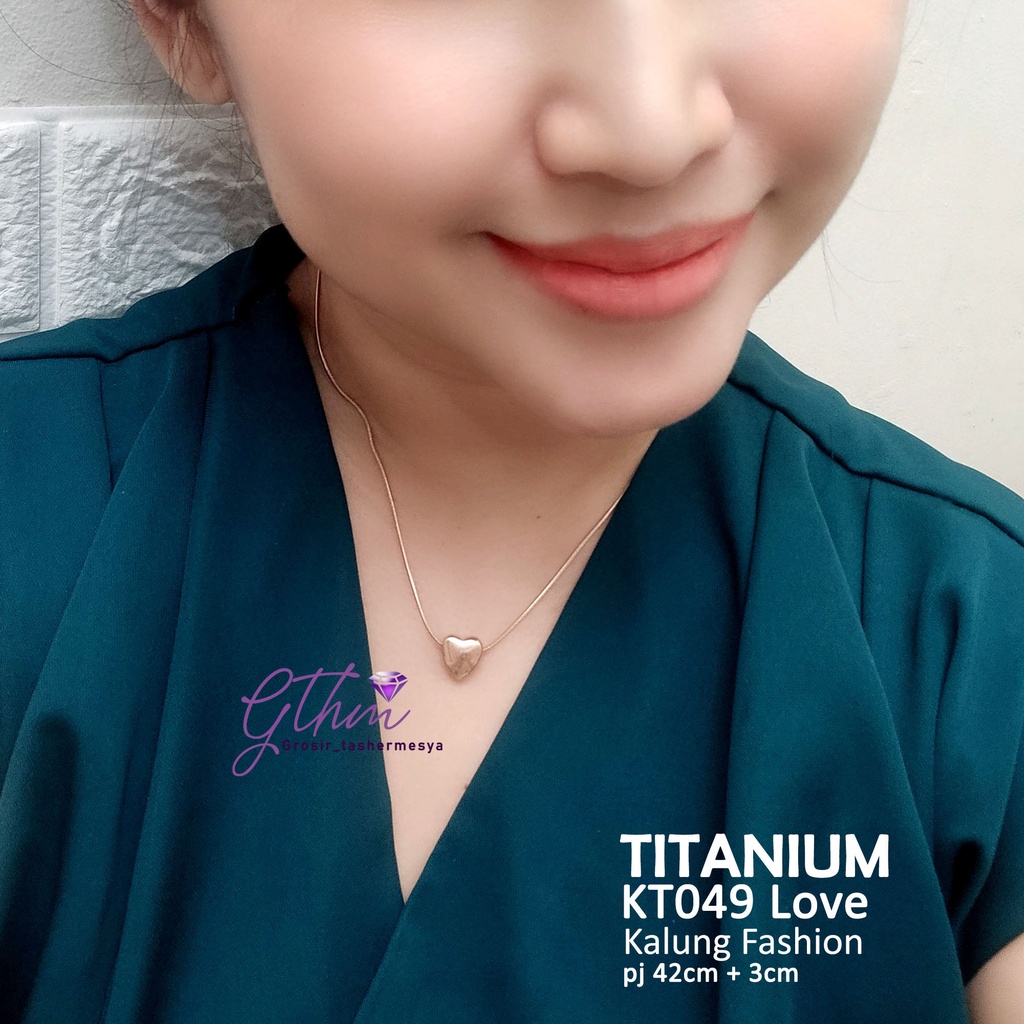 Kalung Titanium LOVE Rose Stainless Steel KT049 GTHM