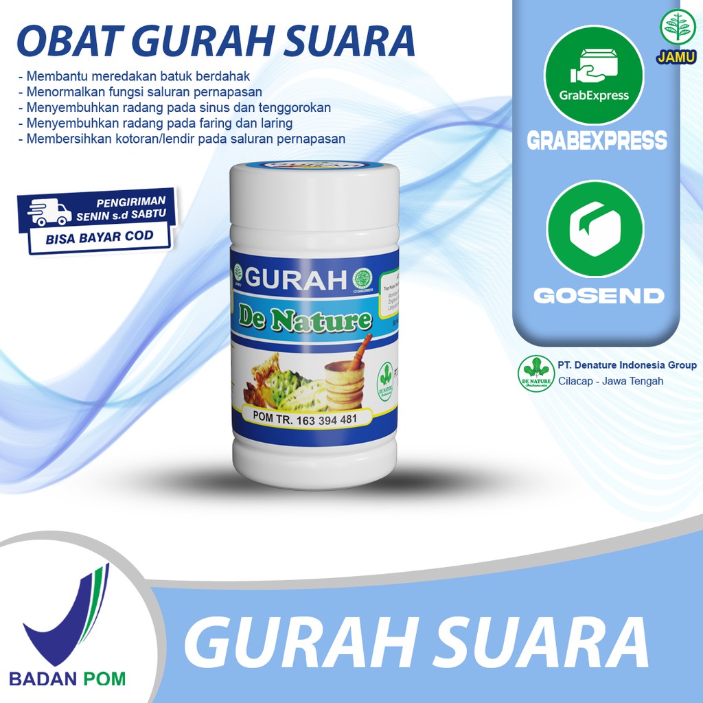 Siap Kirim! Obat Gurah Suara Menjernihkan Suara Serak Gurah Lendir Tenggorokan  Kapsul Gurah De Natu