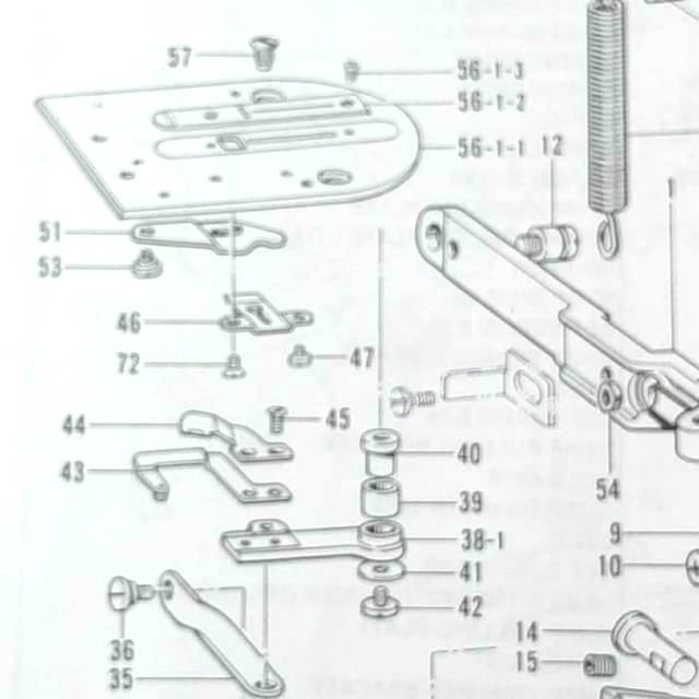 149288-003 Baut Pisau T Tipis Mesin Jahit Lubang Kancing BROTHER LH4-B814