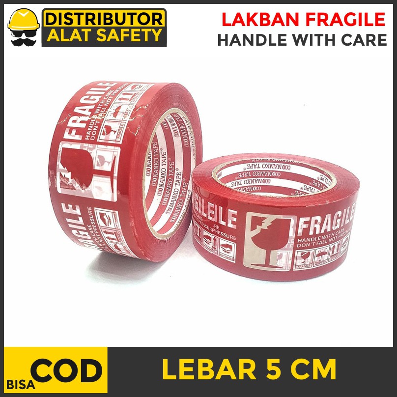 

LAKBAN JANGAN DIBANTING ISOLASI FRAGILE MUDAH PECAH MERAH