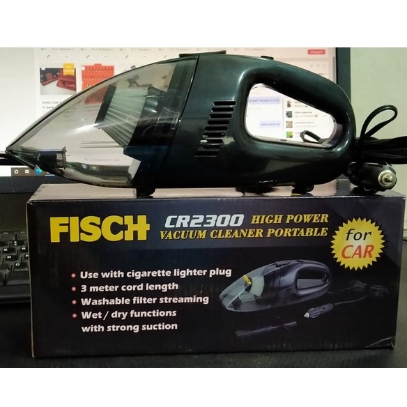 MINI VACUM CLEANER Fisch CR2300 Car Vacuum Cleaner Dry Wet - Vacum Mobil Portable CR 2300