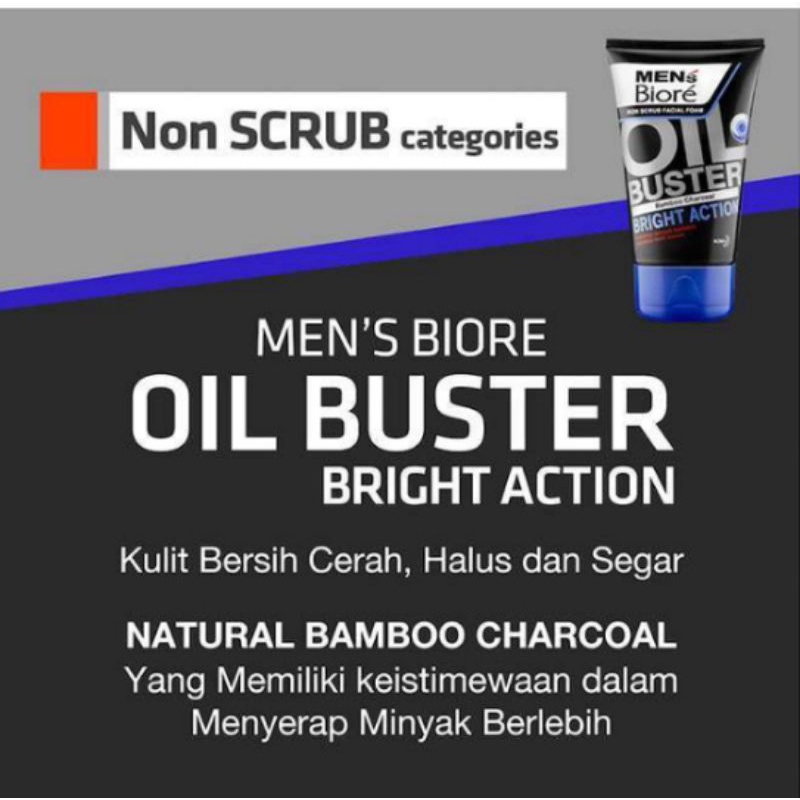 Biore MEN Facial Foam | Sabun Wajah 100gr