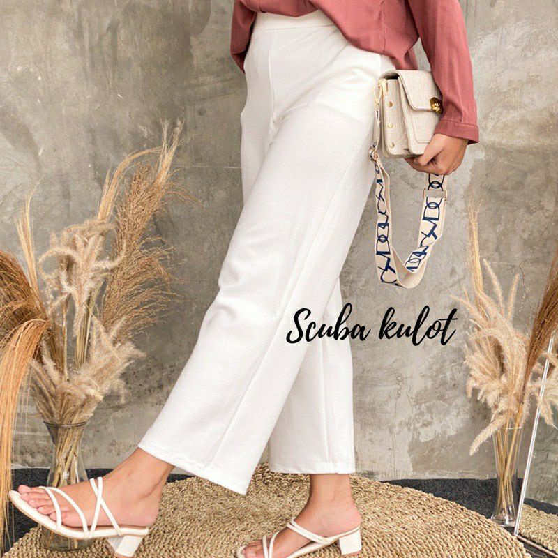 PROMO !!! Kulot polos putih tulang termurah-1