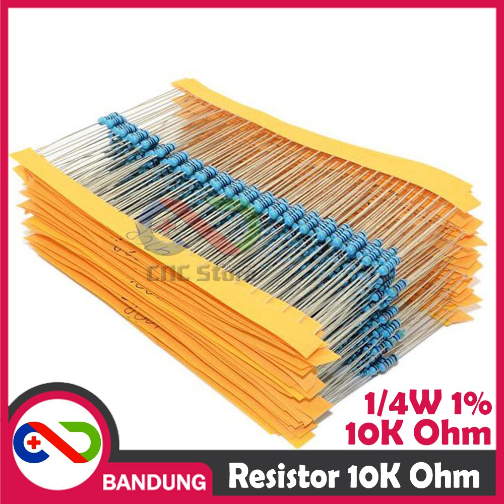 10X RESISTOR 10K 10KOHM 1/4W 1% METAL FILM