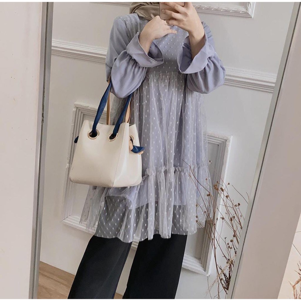 Blouse Wanita Terbaru Fashion Tunik Kondangan Lamaran Mewah Kekinian Outfit Muslim Remaja Muslimah