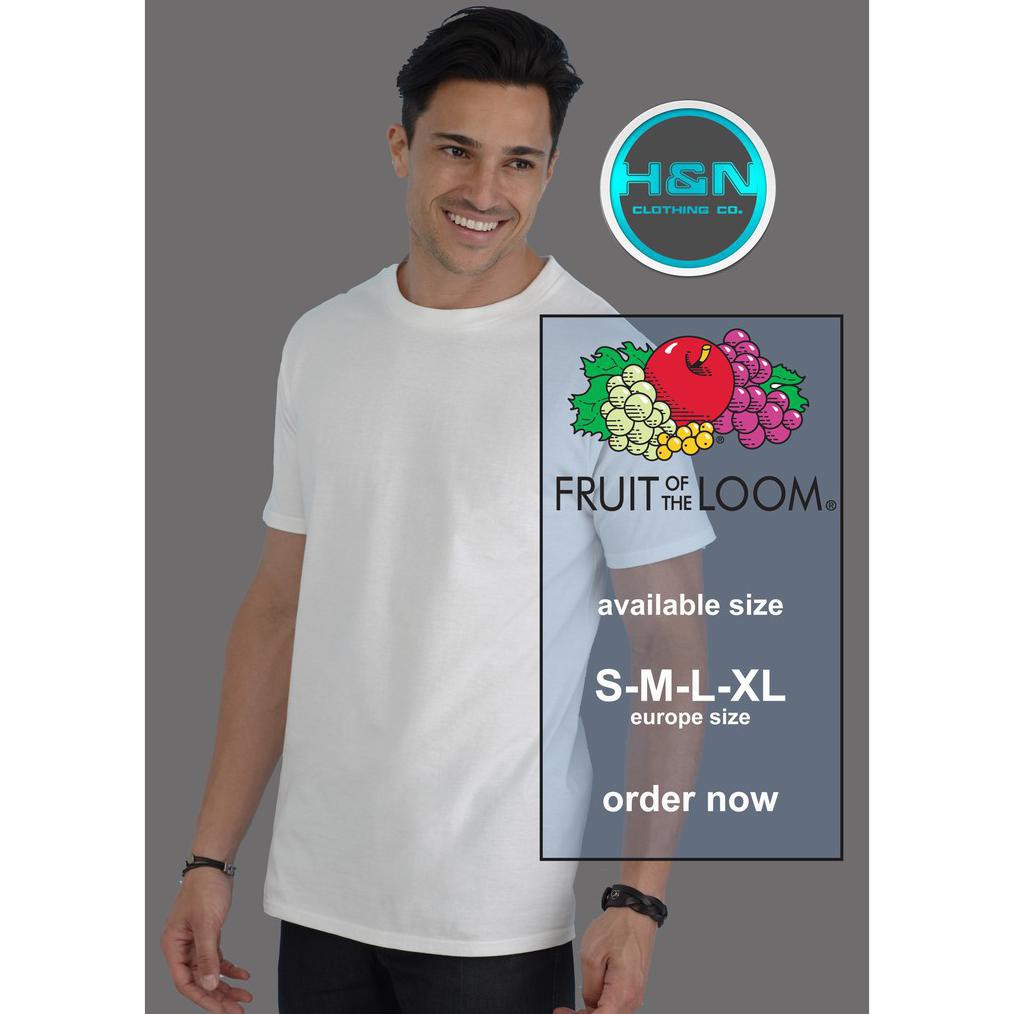 KAOS KEMEJA CASUAL FORMAL  - Kaos Polos Fotl - Fruit Of The Loom (Soft Premium) S M L XL