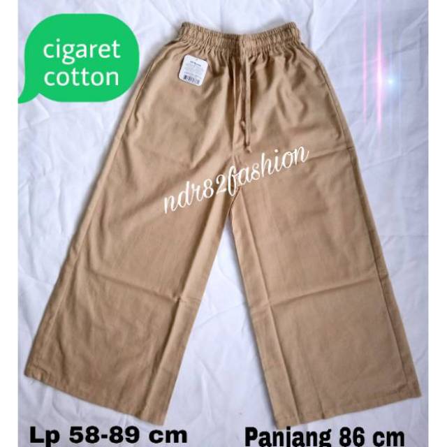 Celana kulot Panjang cigaret remaja ABG pola lebar-5