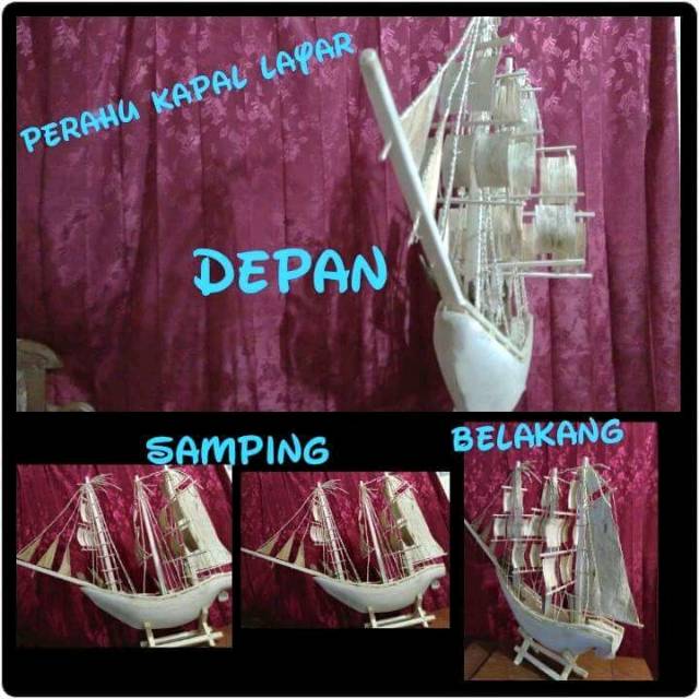 Miniatur perahu kapal layar