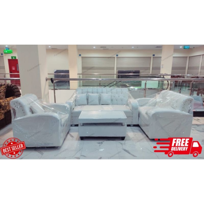 (FREE ONGKIR) Set Sofa tamu Anoa Minimalis 321 Seater + Meja tamu