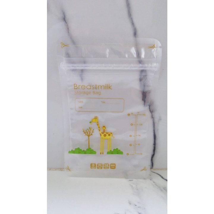 Kantong Penyimpan Asi KIDZONE 150ML isi @30pcs Double Zipper / Breastmilk Storage Bag 150ML