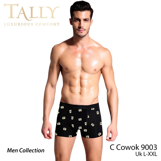 TALLY CD CELANA DALAM BOXER COWOK PRIA 9003 I SIZE M - XXL (HARGA PER PCS)