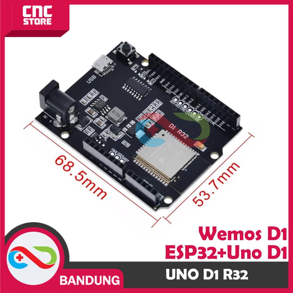 WEMOS ESP32 ARDUINO UNO D1 R32 WIFI ESP32 4MB