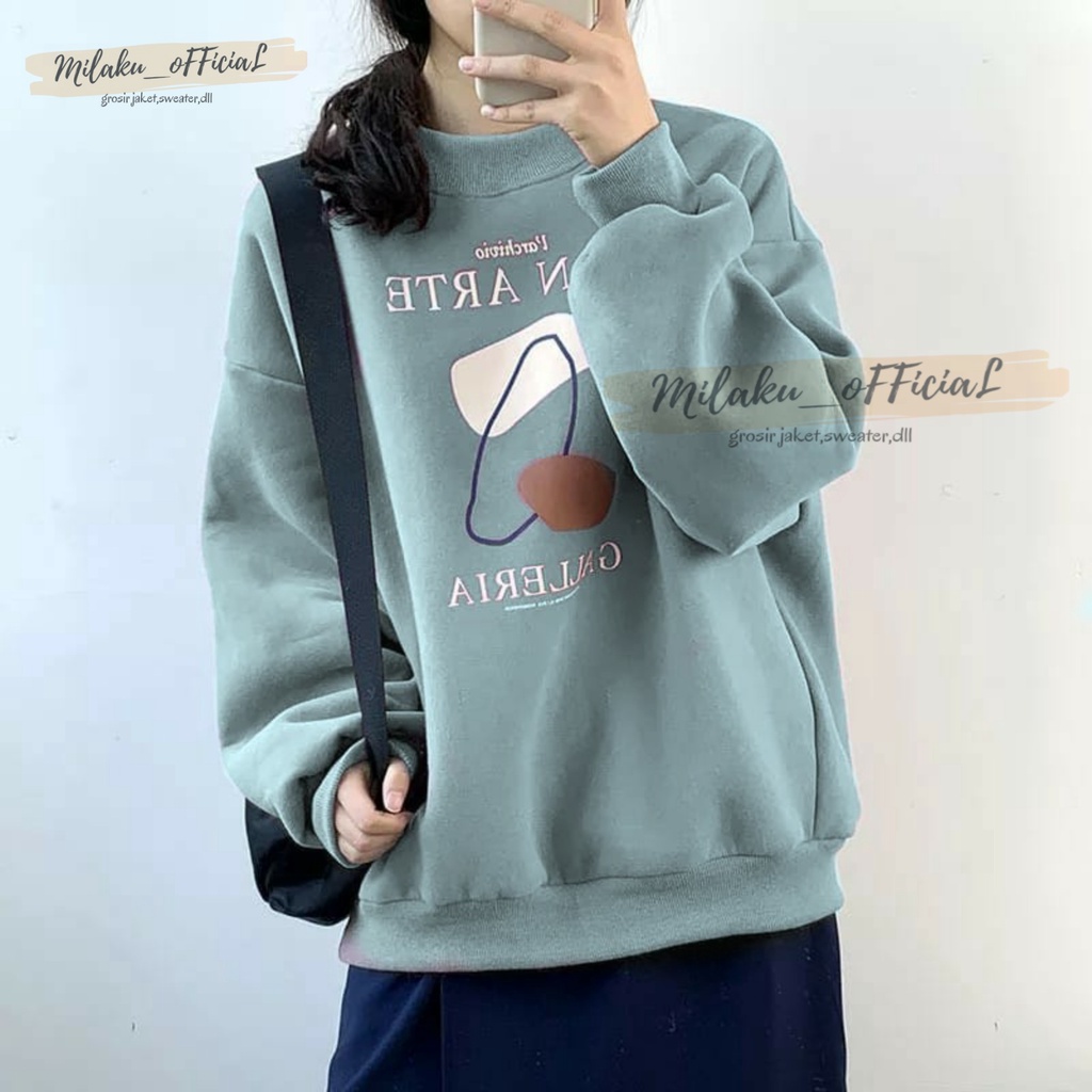 GALLERIA OVERSIZE SWEATER - CREWNECK OVERSIZE WANITA - 00TD