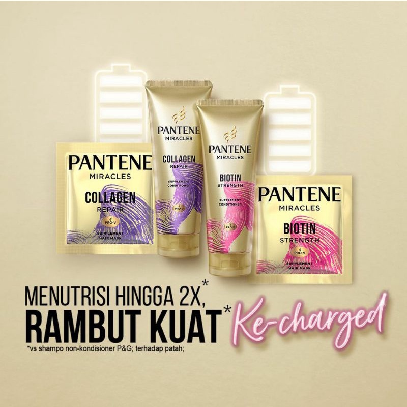 PANTENE Miracles - Biotin Strenght | Collagen Repair | Conditioner | Hair Mask (150ml - 70ml - 20ml)