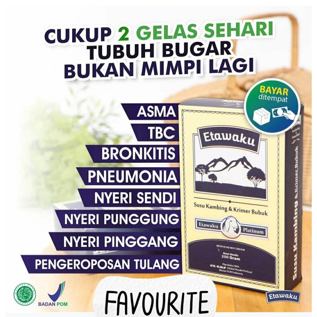 Etawaku ORIGINAL isi 200 gram Platinum 3x Atasi Masalah Pernafasan - Susu Kambing Bubuk Provit Ettawaku Tingkatkan Daya Tahan &amp; Imunitas Tubuh