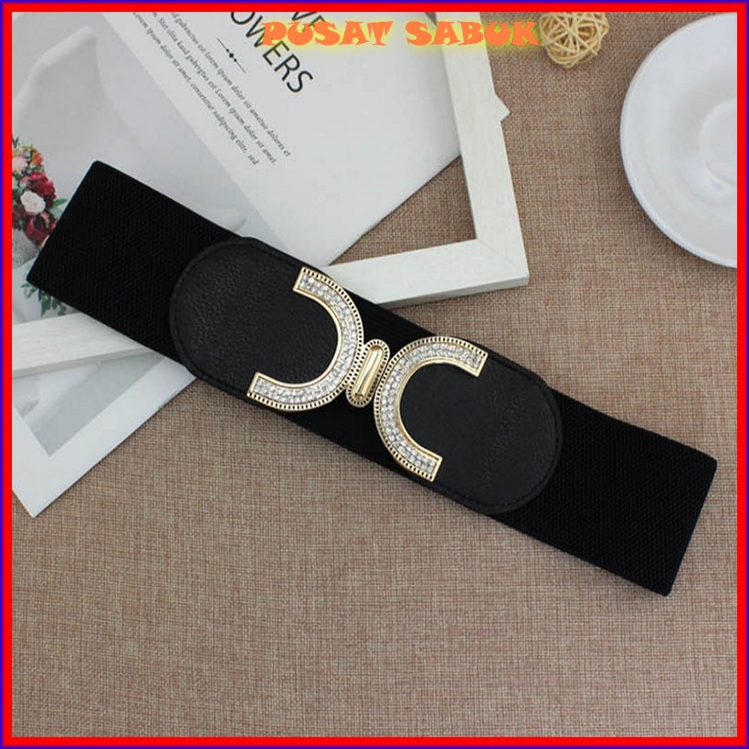 Gesper Cewek Ikat Pinggang Sabuk Wanita Belt Fashion Korea Karet obi Import Gold Oby Murah Baru cm