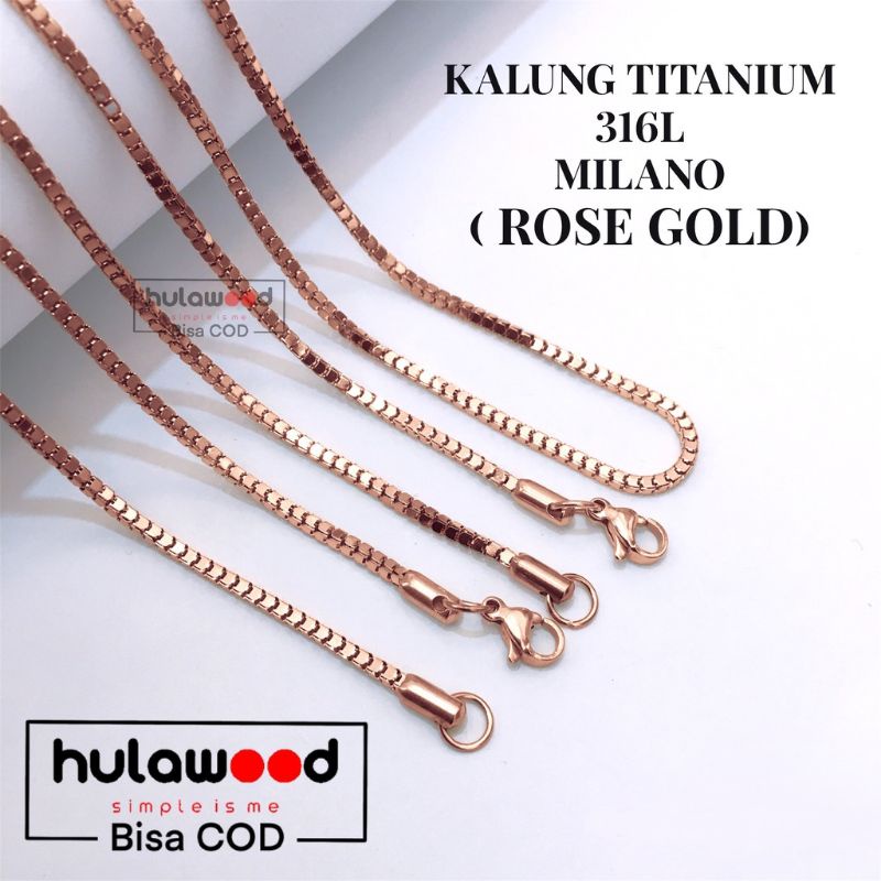 KALUNG TITANIUM ROSE GOLD ALL FASHION UNISEX