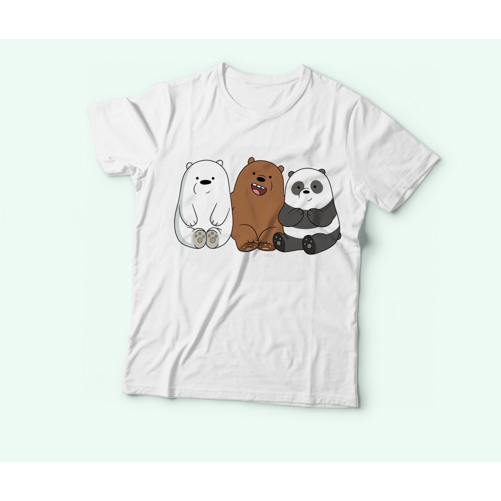 Kaos We Bare Bears | Kaos ICe Bear | Kaos Pan Bear | Kaos Grizly | Kaos We Bare Bears Murah