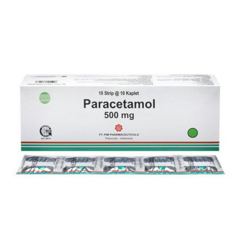 PARACETAMOL 500 MG STRIP 10 KAPLET (PARASETAMOL TABLET)