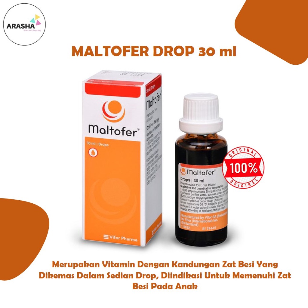 Jual MALTOFER DROP 30 ML Obat Tetes Pencegah Anemia/Zat Besi/Penambah