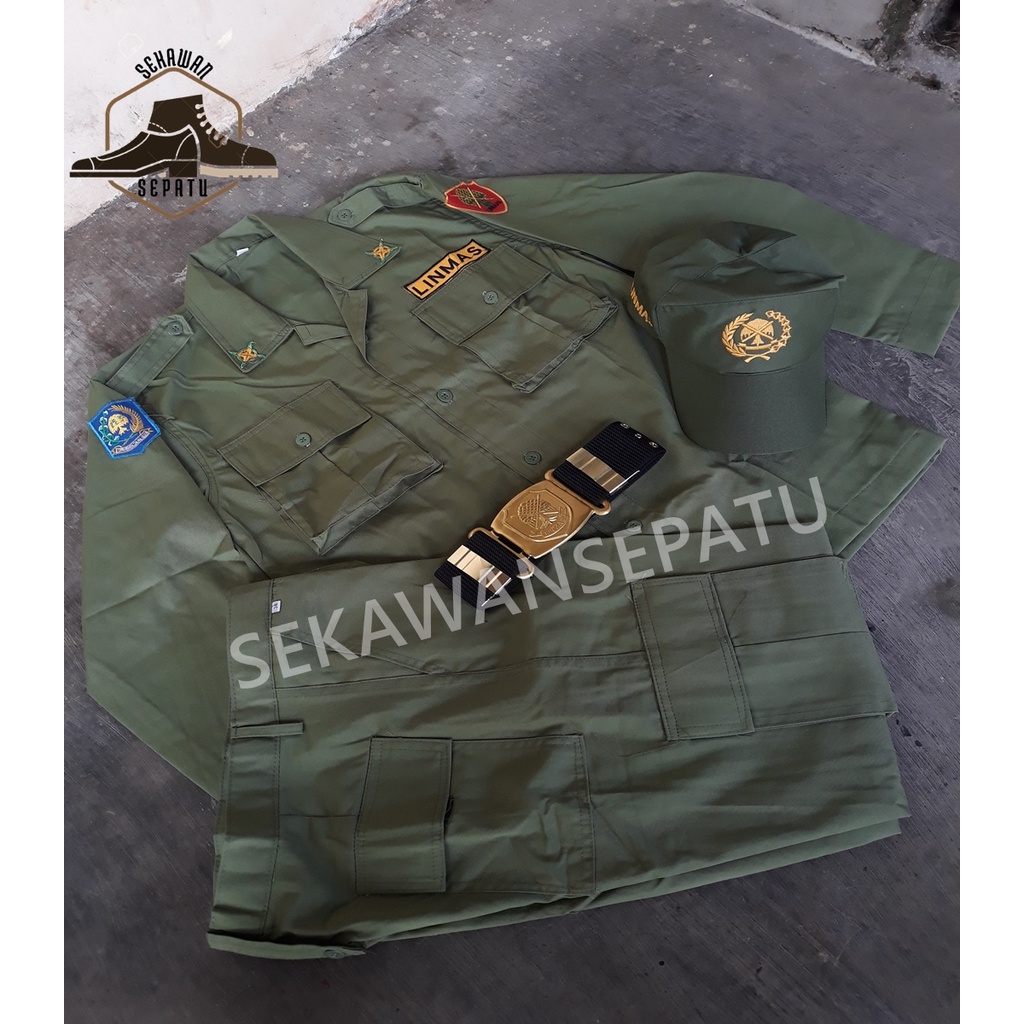 Satu Set Seragam LINMAS Lengkap Seragam Linmas Hansip