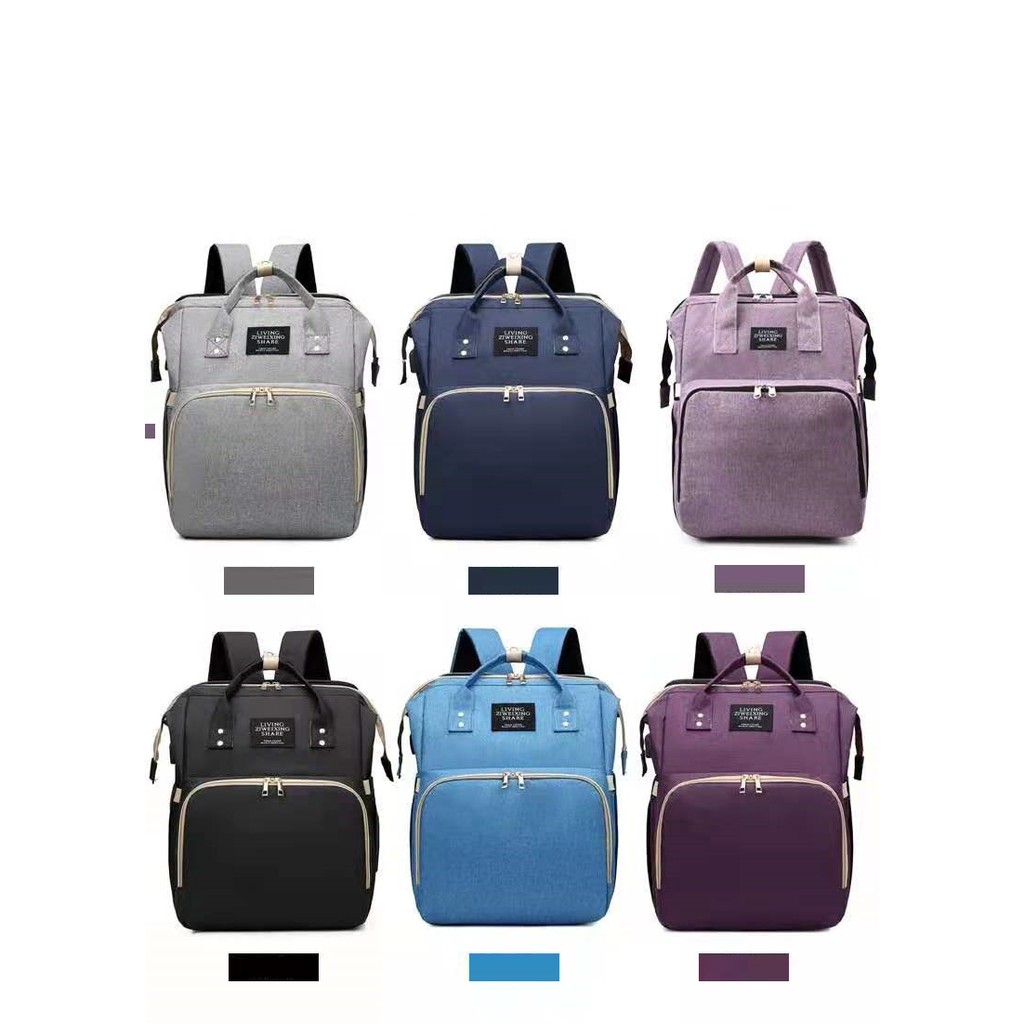 MOGYMOGY MG1425 Tas Perlengkapan Bayi Multifungsi 2in1 Kasur Tidur Tas Ransel Diaper Bag