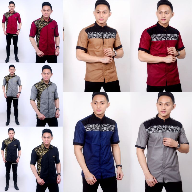 Baju Koko Pria Dewasa Lengan Panjang / Koko Syubbanul Muslimin / Koko Kombinasi Batik