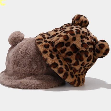 Topi Bucket Bahan Bulu Lembut Ada Pompom Kuping Panda / Topi Bucket Wanita Dewasa Ada Pom pom Bahan 