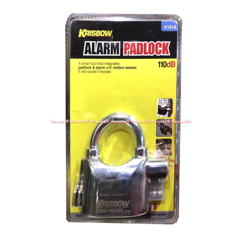 Krisbow Alarm Padlock K101A Gembok Dengan Alarm Bunyi