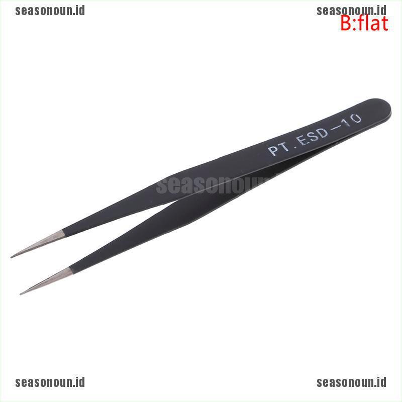 【sea】1PC Micro Point Curved Straight Tweezers Fine Tip Stainless Steel