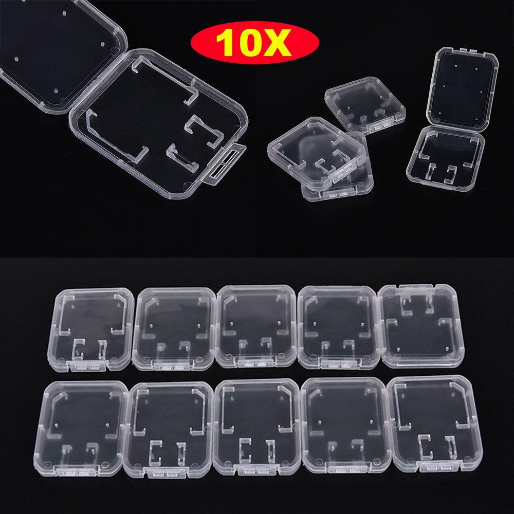 Top 10PCS Memory Card Case Kotak Penyimpanan Plastik Standar Portabel