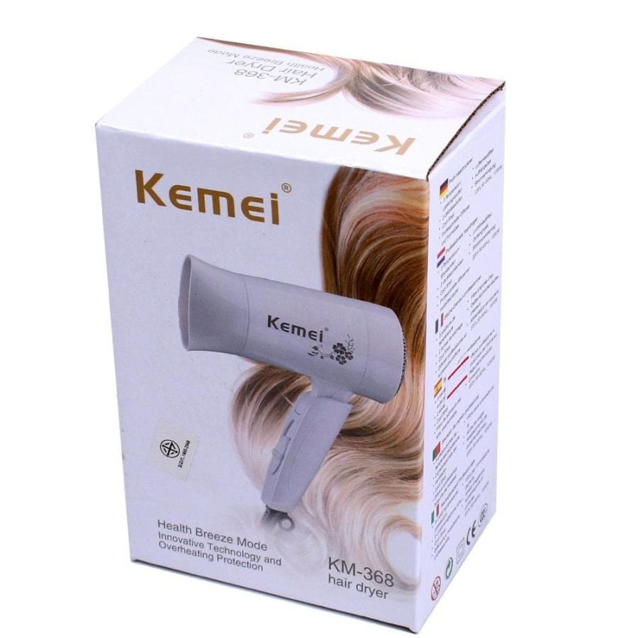 HAIR DRYER MINI LIPAT TRAVEL HAIRDRYER RAMBUT KEMEI KM-368 HOT &amp; COOL