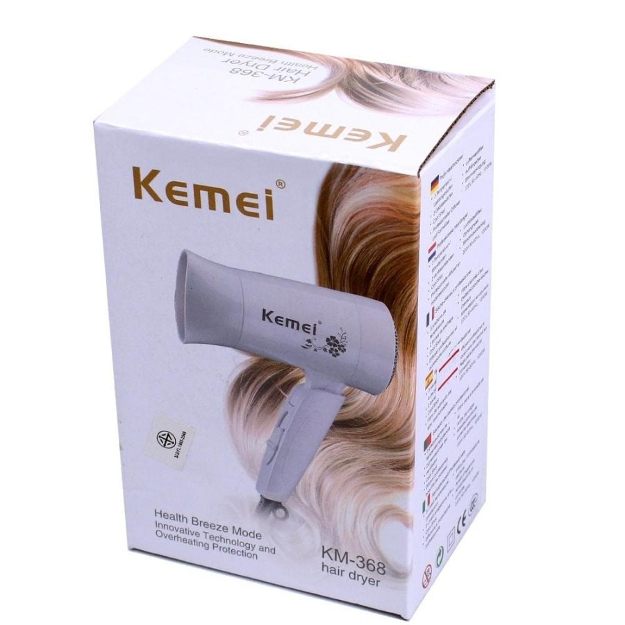 HAIR DRYER MINI LIPAT TRAVEL HAIRDRYER RAMBUT KEMEI KM-368 HOT &amp; COOL