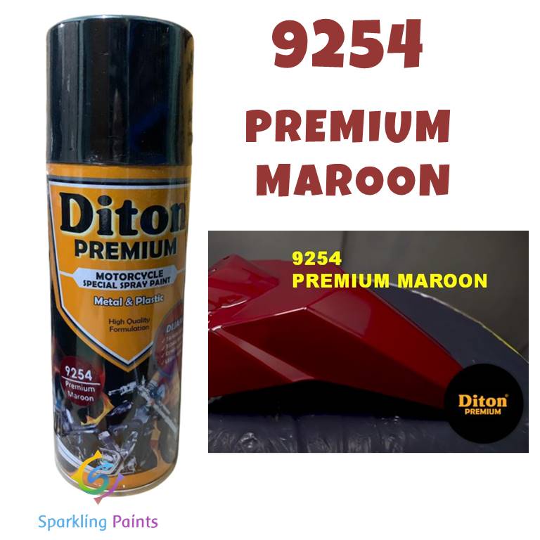 Pilox Diton Premium Premium Maroon 9254 400ml Warna Merah Marun Kilap pilok pylox pylok Motor Mobil Sepeda