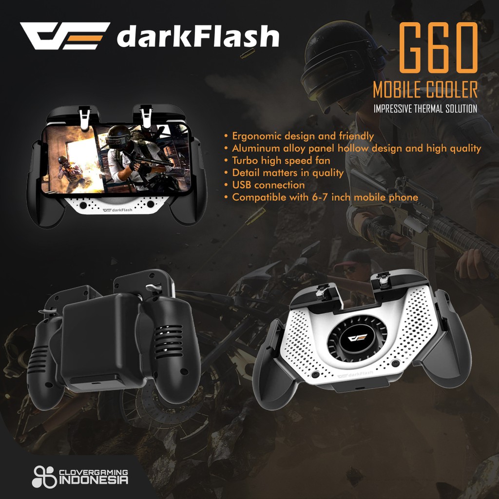 aigo darkFlash G60 Mobile Cooler - HP-G60 Aluminium Mobile Smartphone Cooler