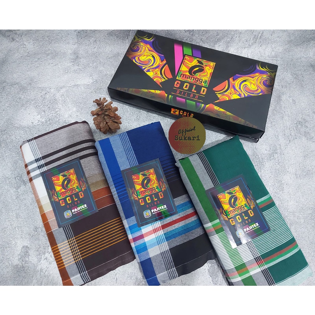 Sarung Mangga Gold Motif Premium / Sarung Dewasa motif Mangga Gold