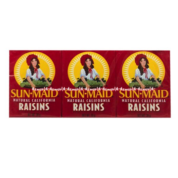 Sunmaid California Raisins Just Grapes Makanan Kismis Instan Isi 3