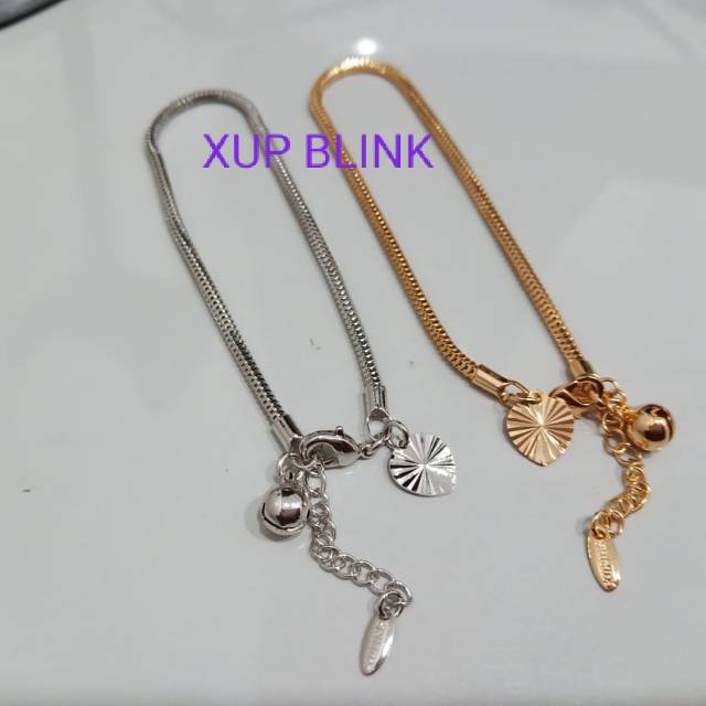 GELANG TANGAN MODEL SIMPLE DAN ELEGANT GELANG TANGAN MILANO WANITA LAPIS EMAS