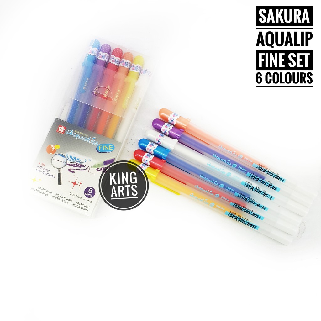 

Sakura Gelly Roll Pen Aqualip Fine Set 6