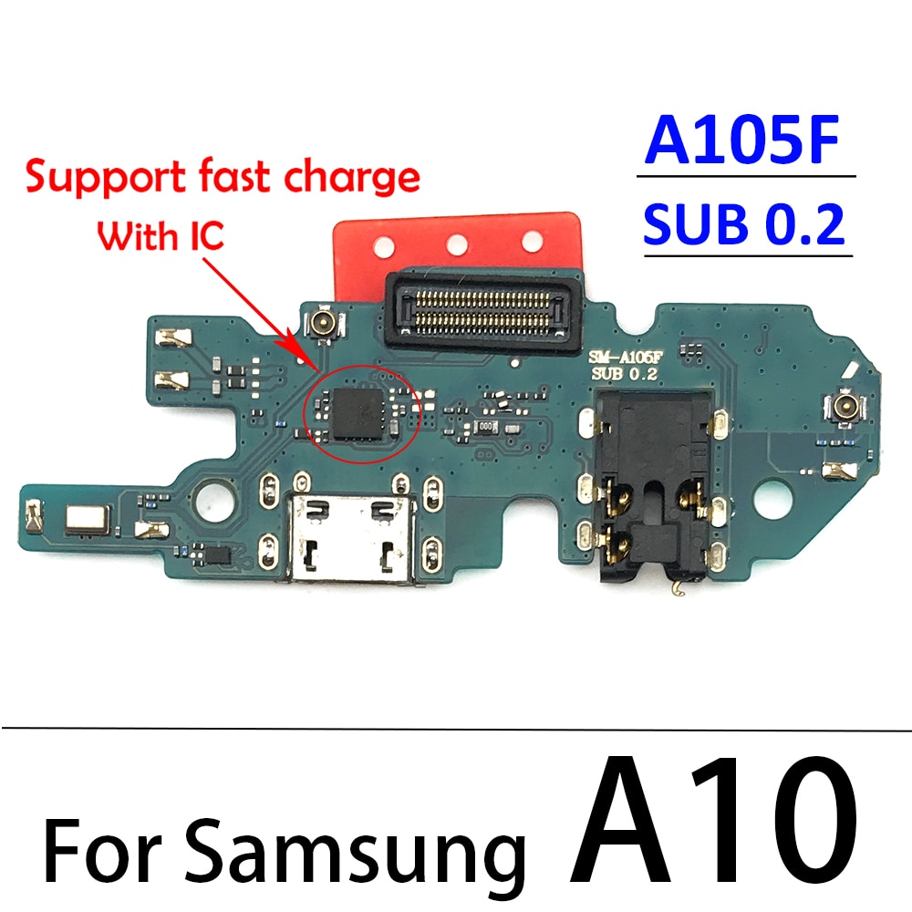 For Samsung A10 A20 A30 A40 A50 A70 A01 A11 A21 A31 A51 A71 A21s USB Charge Port Jack Dock Connector Charging Board Flex Cable-A105f Original