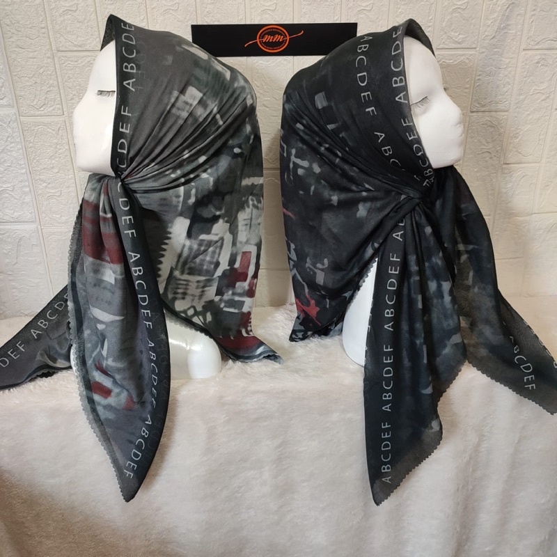 KOREA HIJAB VOAL MOTIF LC//JILBAB TERBARU MOTIF TERLARIS-9