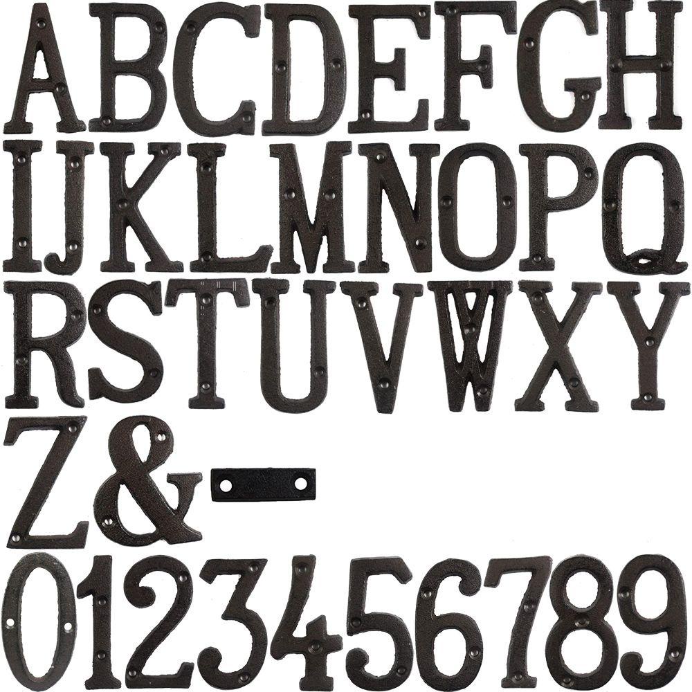 Populer 1PC Retro Huruf Logam Kreatif Vintage Plat Pintu Plakat Dekorasi Rumah Alfabet Logam