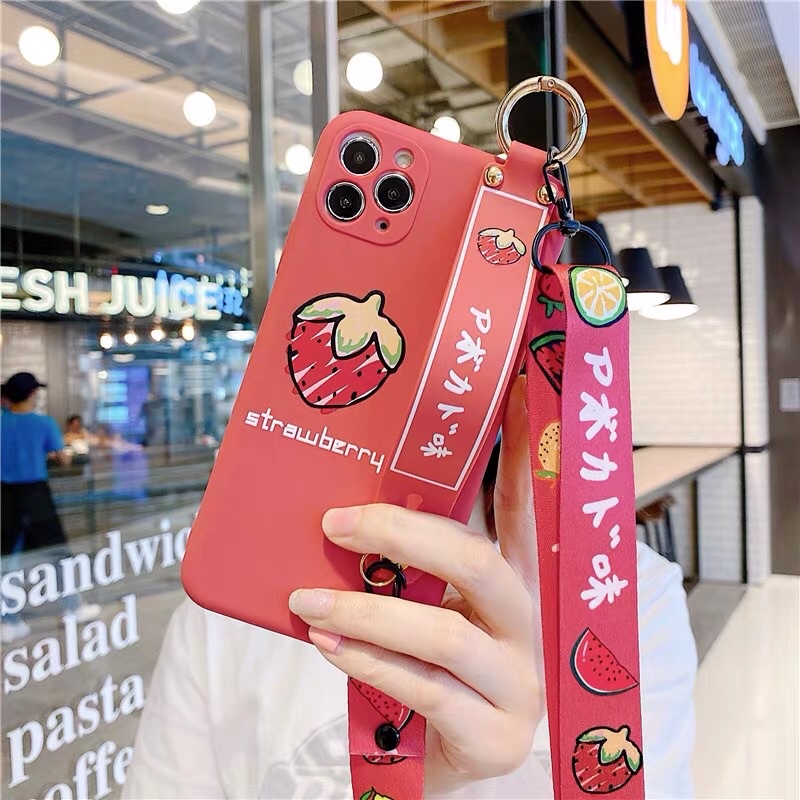 Cute Strawberry Avocado Fruits Softcase iphone 7/8+ XS XS Max XR 11 Pro Max 12 Pro Max