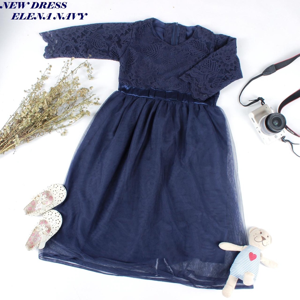 Dress Ellena With Tulle Anak Unik/Gaun Pesta/Dress Anak