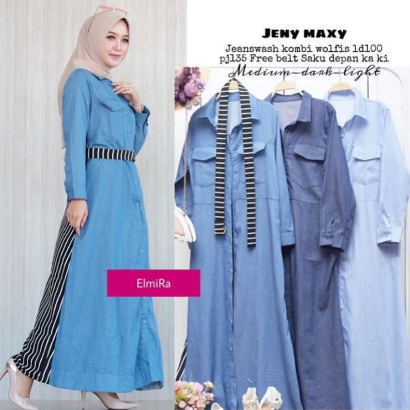 JENY MAXY BY ELMIRA (MAXI JEANS WANITA) Dress jeans premium