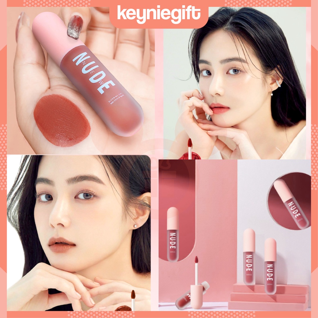 Nude Capsule Blooming Girl Lip Glaze Lipstick Non Stick Waterproof Lipstik 6 Colors Original NU001