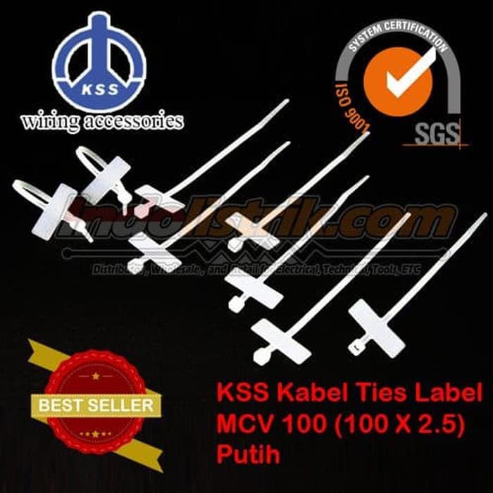 

idn.s301 Kabel Ties Label 10cm KSS MCV100 100mm x 2.5 Putih ORIGINAL